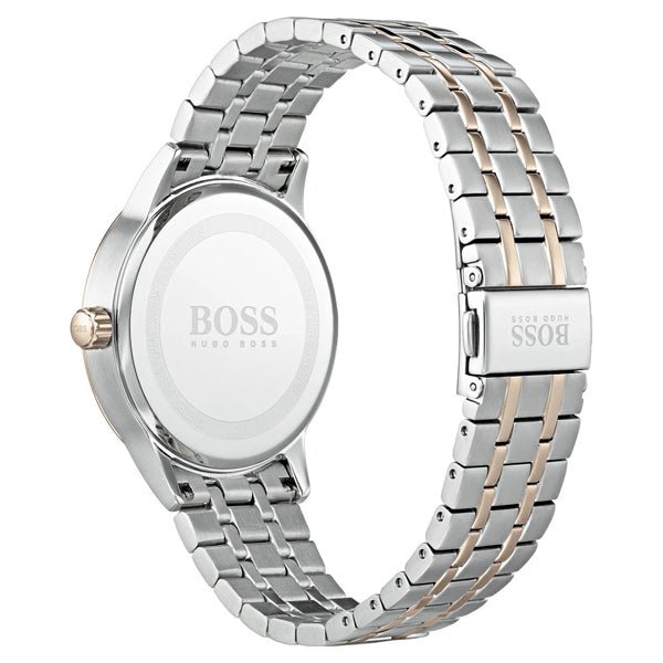 Hugo Boss Classic Grey Dial Two Tone Stainless Steel Strap Watch for Men - 1513688