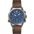 Hugo Boss Nomad Chronograph Blue Dial Brown Leather Strap Watch for Men - 1513773