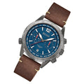 Hugo Boss Nomad Chronograph Blue Dial Brown Leather Strap Watch for Men - 1513773