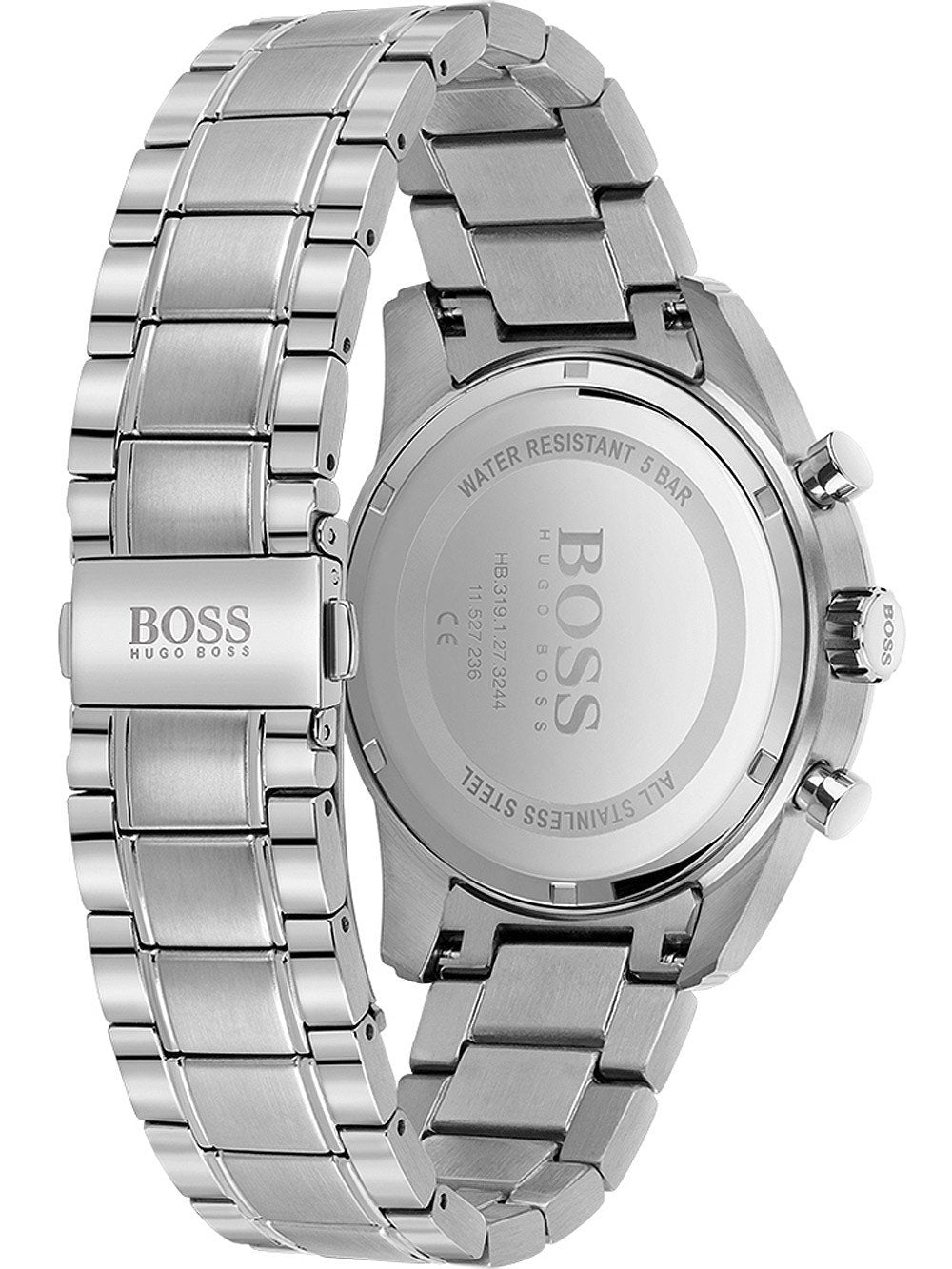 Hugo Boss Skymaster Blue Dial Silver Steel Strap Watch for Men - 1513784