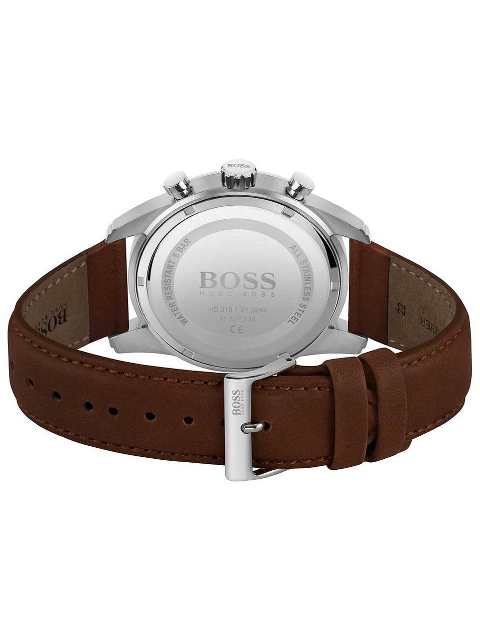 Hugo Boss Skymaster Grey Dial Brown Leather Strap Watch for Men - 1513787