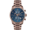 Hugo Boss Skymaster Chronograph Blue Dial Brown Steel Strap Watch for Men - 1513788