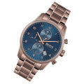 Hugo Boss Skymaster Chronograph Blue Dial Brown Steel Strap Watch for Men - 1513788