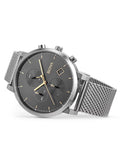 Hugo Boss Integrity Grey Dial Silver Mesh Bracelet Watch for Men - 1513807