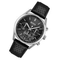 Hugo Boss Champion Chronograph Black Dial Black Leather Strap Watch for Men - 1513816