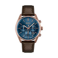 Hugo Boss Champion Chronograph Blue Dial Brown Leather Strap Watch for Men - 1513817