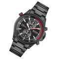 Hugo Boss Globetrotter Black Dial Black Steel Strap Watch for Men - 1513825