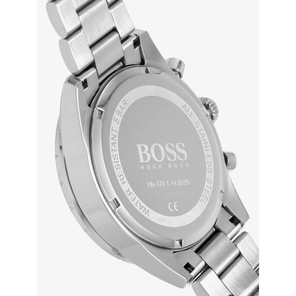 Hugo Boss Pilot Chronograph Blue Dial Silver Steel Strap Watch for Men - 1513850