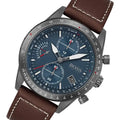 Hugo Boss Pilot Edition Blue Dial Brown Leather Strap Watch for Men - 1513852