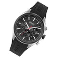 Hugo Boss Distinct Black Dial Black Rubber Strap Watch for Men - 1513855