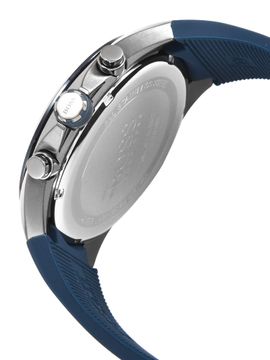 Hugo Boss Distinct Chronograph Blue Dial Blue Rubber Strap Watch for Men - 1513856