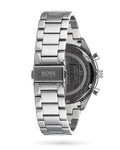 Hugo Boss Santiago Chronograph Black Dial Silver Steel Strap Watch for Men - 1513862