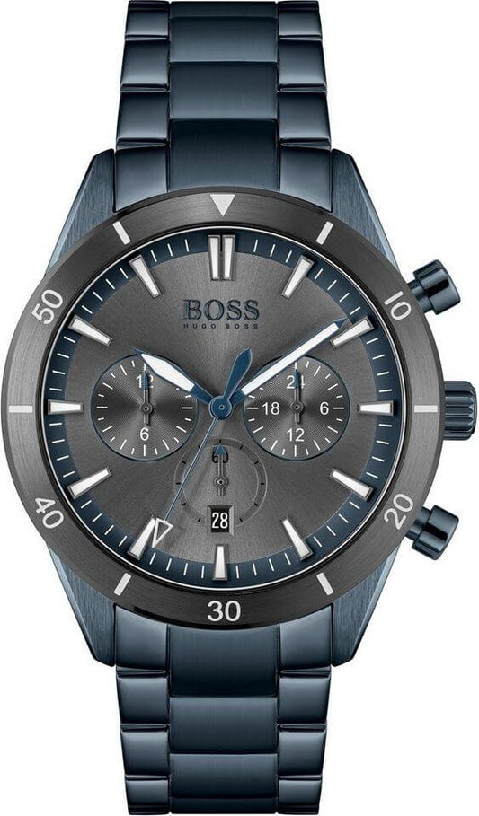 Hugo Boss Trophy Black Dial Black Steel Strap Watch for Men - 1513675