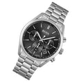 Hugo Boss Champion Black Dial Silver Steel Strap Watch for Men - 1513871