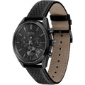 Hugo Boss Champion Black Dial Black Leather Strap Watch for Men - 1513880