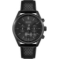 Hugo Boss Champion Black Dial Black Leather Strap Watch for Men - 1513880