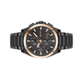 Hugo Boss Grandmaster Chronograph Black Dial Black Steel Strap Watch for Men - 1513885