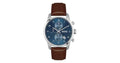 Hugo Boss Skymaster Blue Dial Brown Leather Strap Watch for Men - 1513940