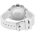 Hugo Boss Volane Chronograph Grey Dial White SIlicone Strap Watch for Men - 1513948