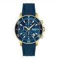 Hugo Boss Admiral Chronograph Blue Dial Blue Rubber Strap Watch for Men - 1513965