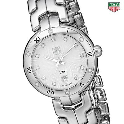 Tag Heuer Link Diamonds Silver Dial Silver Steel Strap Watch for Women - WAT1413.BA0954