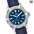 Tag Heuer Aquaracer 35mm Quartz Blue Dial Blue Textile Strap Watch for Women - WAY131N.FT6091