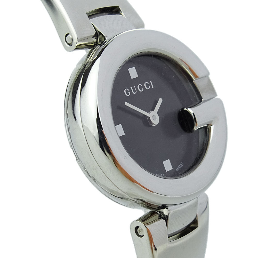 Gucci Guccissima Analog Black Dial Silver Steel Strap Watch For Women - YA134301