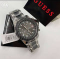 Guess Octane Chronograph Black Dial Two Tone Steel Strap Watch for Men - W1046G1