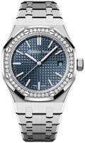 Audemars Piguet Royal Oak 50th Anniversary Diamonds Blue Dial Silver Steel Strap Watch for Men - 15551ST.ZZ.1356ST.02