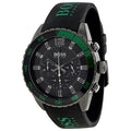 Hugo Boss Aeroliner Chronograph Black Dial Green Rubber Strap Watch For Men - HB1512847