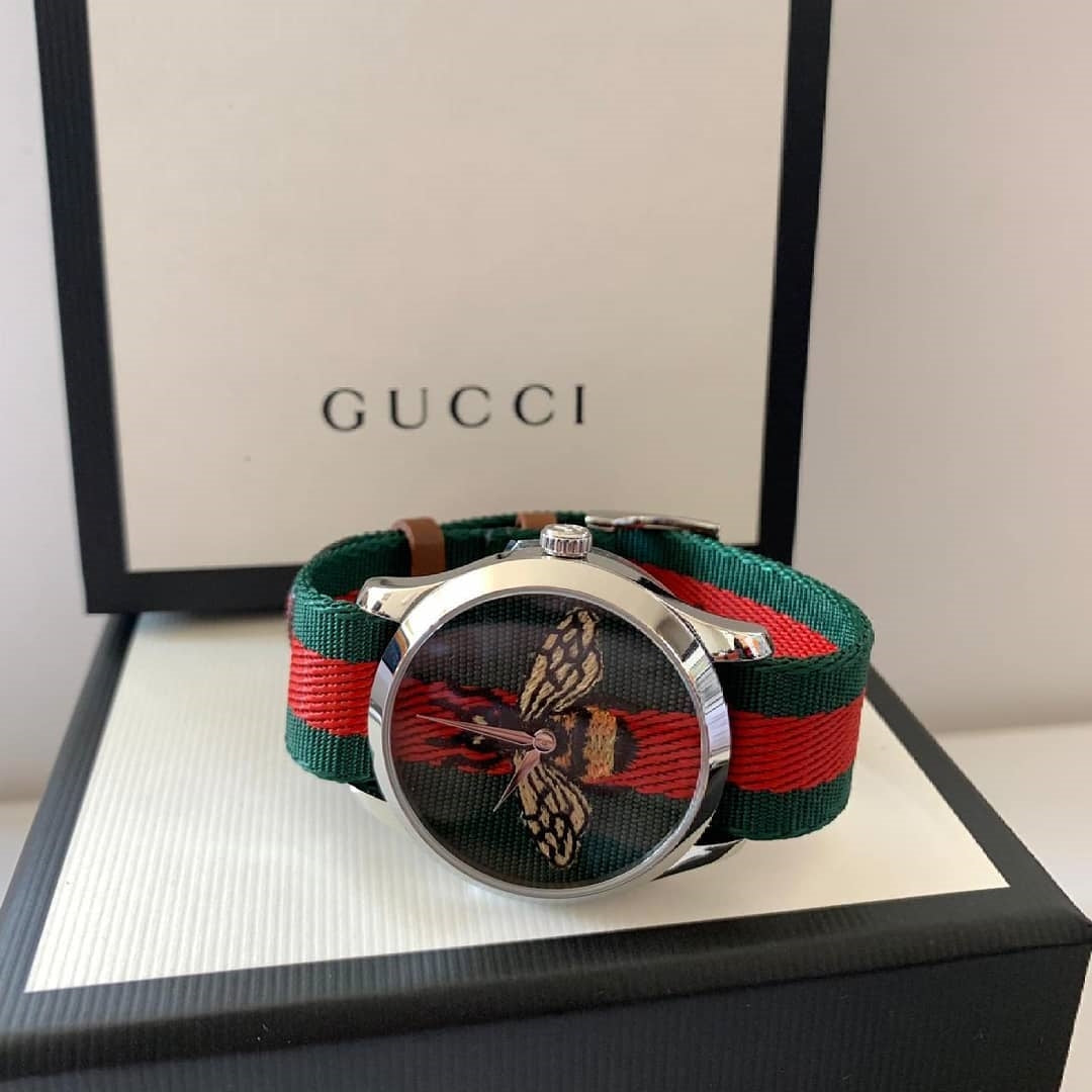 Gucci Le Marche des Merveilles Quartz Two Tone Dial Two Tone Nylon Strap Unisex Watch - YA1264060