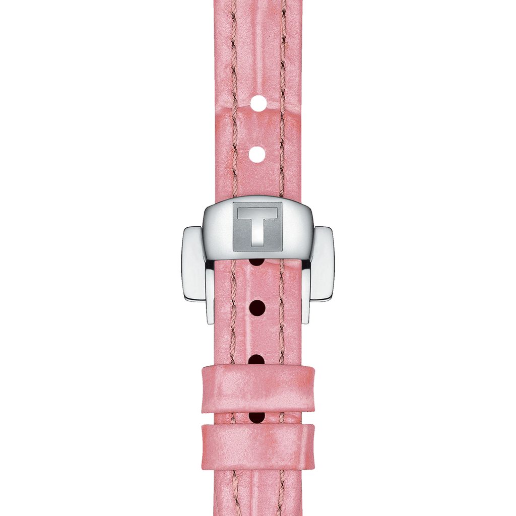 Tissot Bellissima Small Lady Silver Dial Pink Leather Strap Watch For Women - T126.010.16.013.01