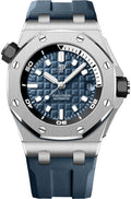 Audemars Piguet Royal Oak Offshore Diver Blue Dial Blue Rubber Strap Watch for Men - 15720ST.OO.A027CA.01