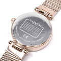 Coach Park Mother of Pearl Dial Rose Gold Mesh Bracelet Watch for Women - 14503511