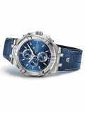 Maurice Lacroix Aikon Chronograph Blue Dial Blue Leather Strap Watch for Men - AI1018-SS001-430-1