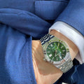 Maurice Lacroix Aikon Automatic Green Dial Silver Steel Strap Watch for Men - AI1807-SS002-630-1