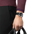 Tissot Gentleman Analog Black Dial Black Leather Strap Watch For Men - T127.410.16.051.00