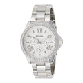 Fossil Cecile Chronograph Silver Dial Silver Steel Strap Watch for Women - AM4481