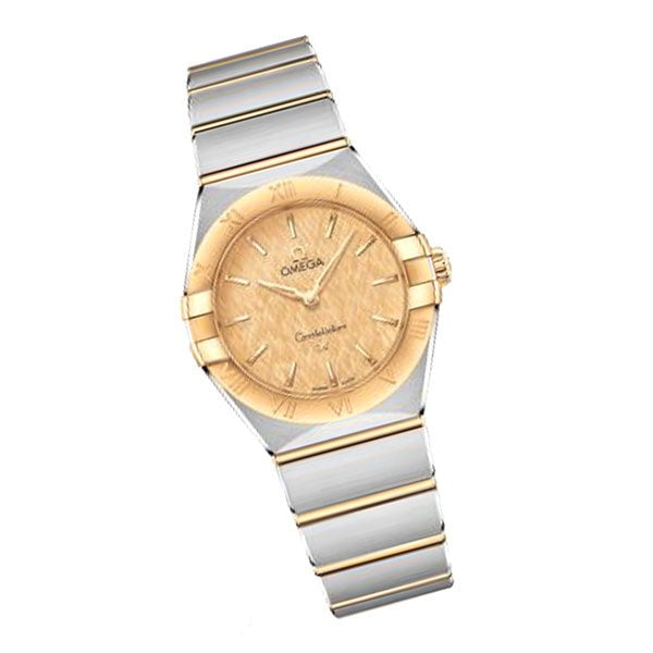 Omega Constellation Manhattan Yellow Dial Two Tone Steel Strap Watch for Women - 131.20.28.60.08.001