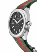 Gucci GG2570 Quartz Black Dial Two Tone Nylon Strap Watch For Men - YA142305