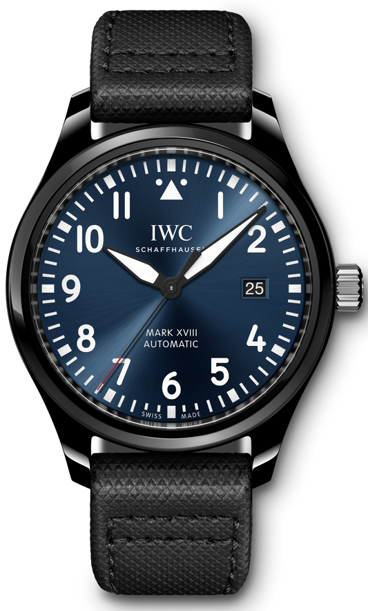 IWC Pilot’s Watch Mark XVIII Edition “Laureus Sport for Good Foundation" Blue Dial Black Nylon Strap Watch for Men - IW324703
