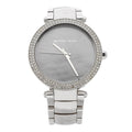 Michael Kors Parker Mother of Pearl Silver Steel Strap Watch for Women - MK6424