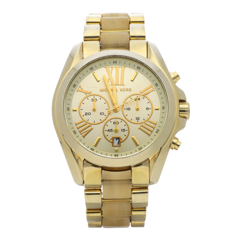 Michael Kors Bradshaw Gold Dial Gold Steel Strap Watch for Women - MK5722