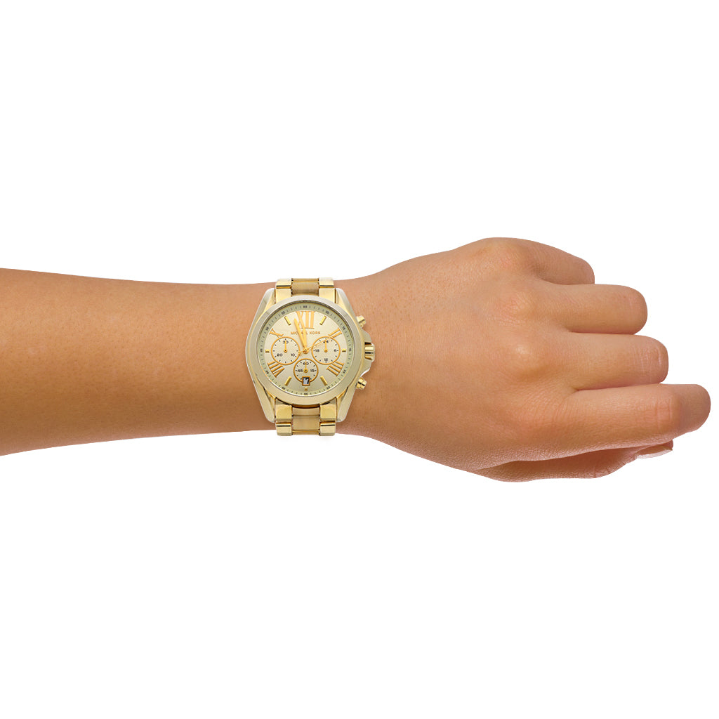 Michael Kors Bradshaw Gold Dial Gold Steel Strap Watch for Women - MK5722