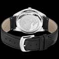 Movado Museum Silver Dial Black Leather Strap Watch For Women - 2100003