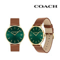 Coach Charles Green Dial Brown Leather Strap Watch for Men - 14602435