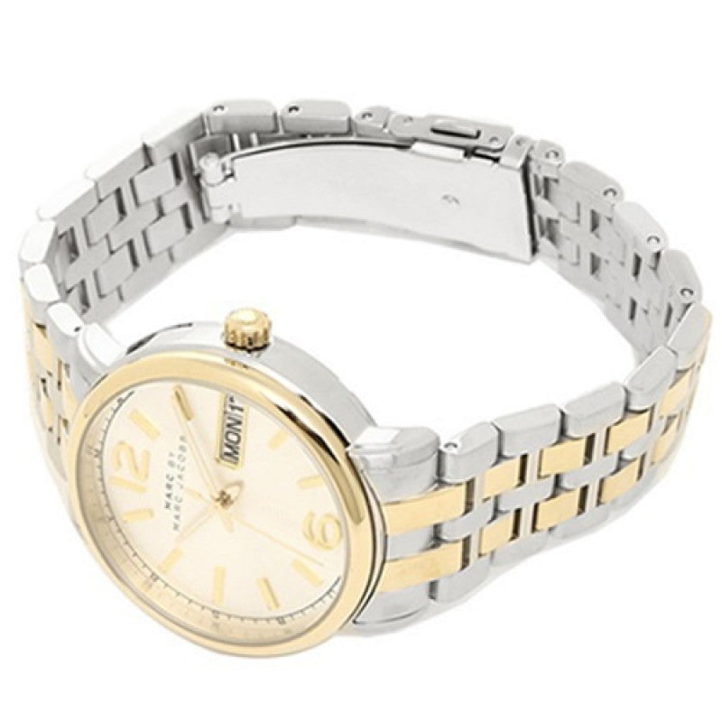 Marc Jacobs Fergus Silver Dial Two Tone Stainless Steel Watch for Women - MBM3426