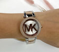 Michael Kors Parker Gold Dial Two Tone Steel Strap Watch for Women - MK6314