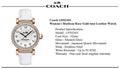 Coach Madison White Dial White Leather Strap Watch for Women - 14502401