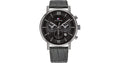 Tommy Hilfiger Evan Black Dial Black Leather Strap Watch for Men - 1710395